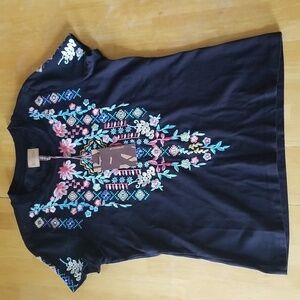 DRIFTWOOD Aztec Inspired Embroidered Top